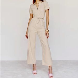 REFORMATION CASSIDY DENIM JUMPSUIT SIZE 6